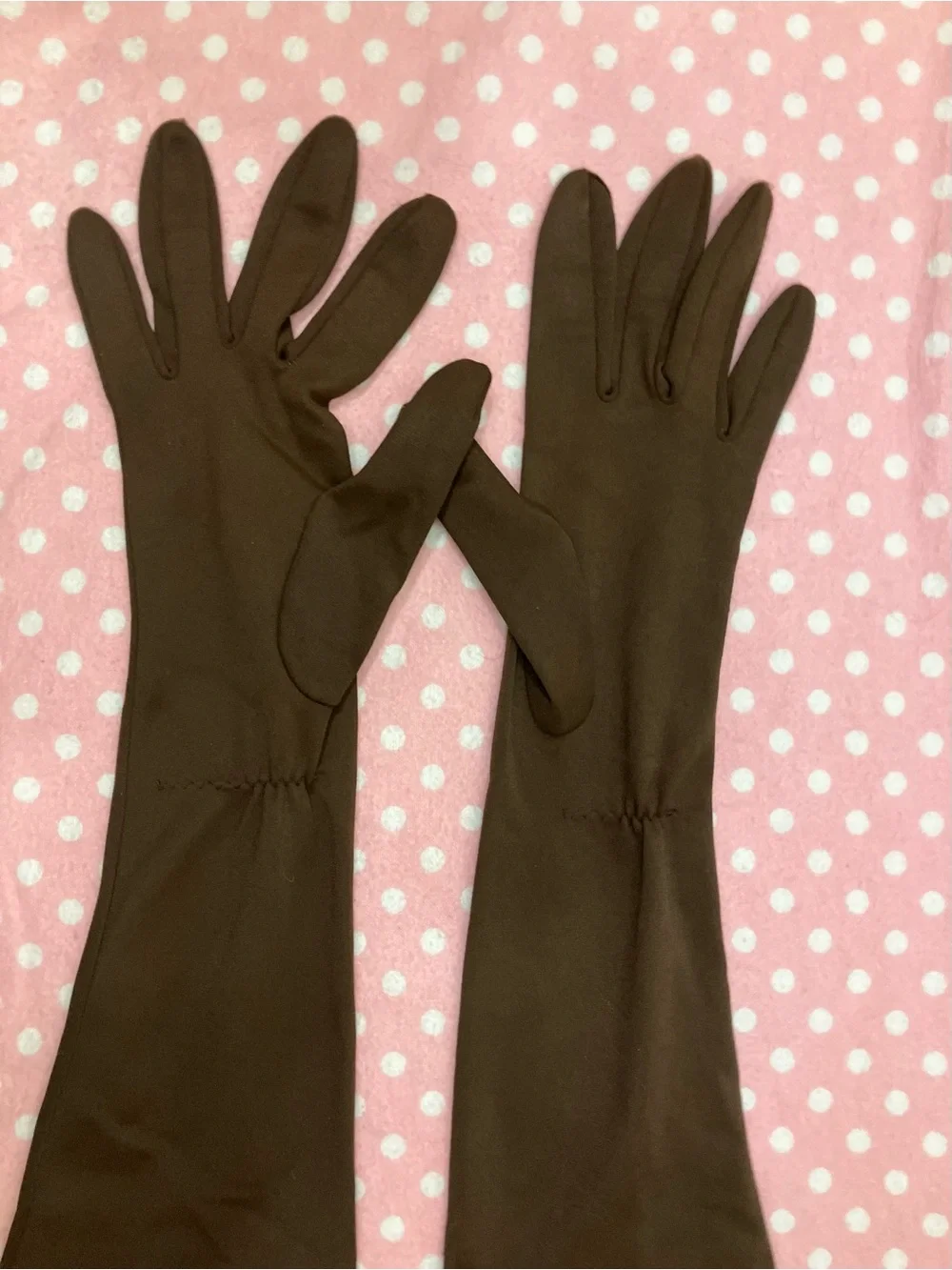 Vintage Brown Ladies Gloves 7